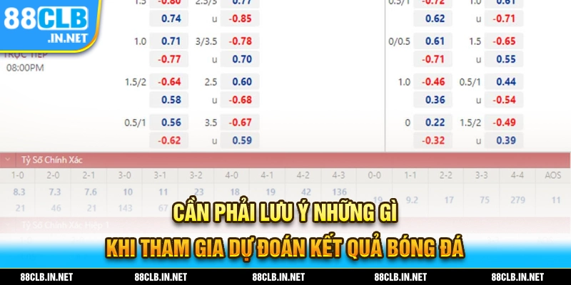 Toàn Bộ Bí Kíp Dự Đoán Bóng Đá Nâng Cao Tỷ Lệ Thắng 3 Những lưu ý cần phải biết khi tham gia dự đoán kết quả bóng đá